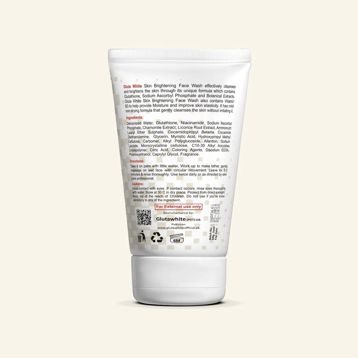 Gluta White Tone Up Facewash