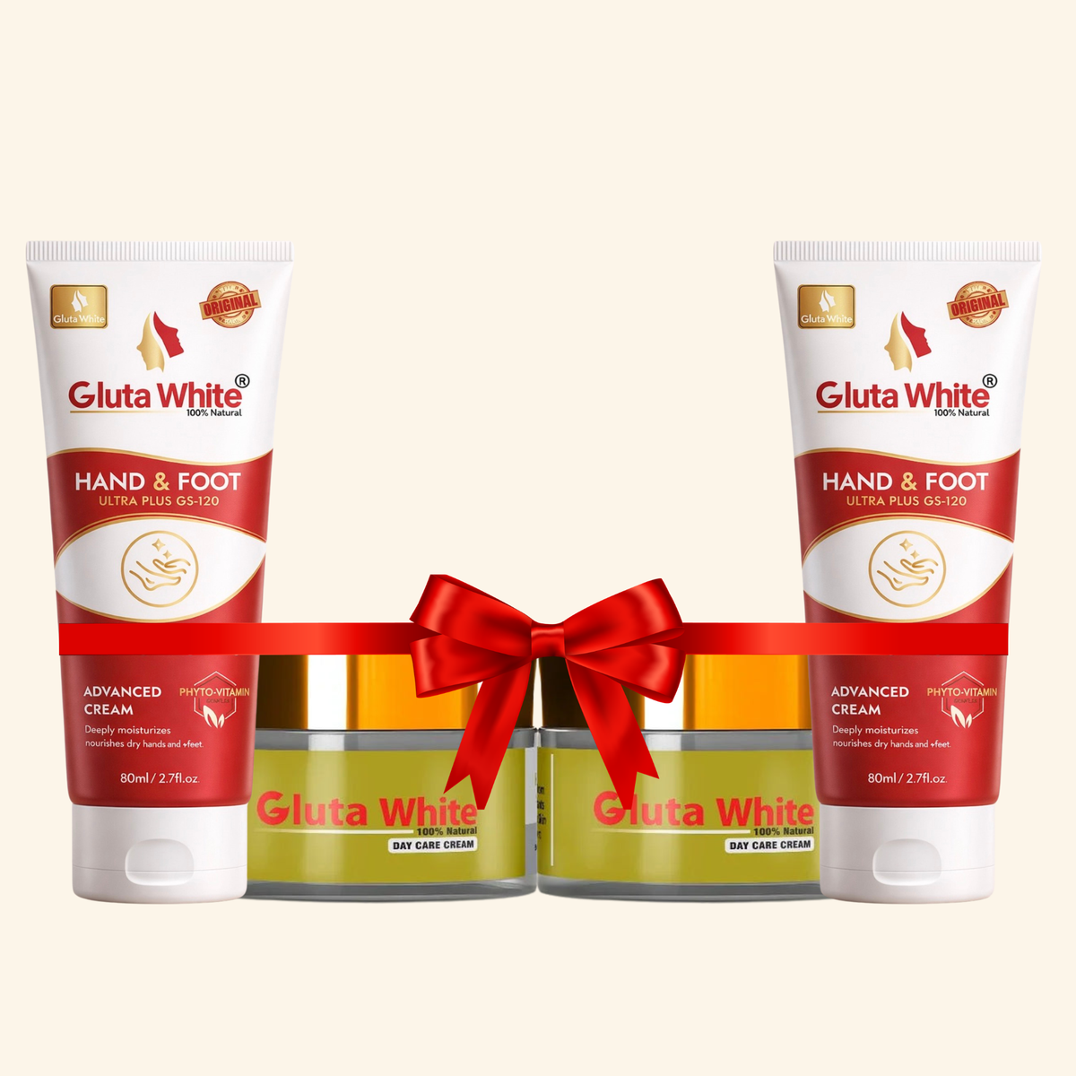 Gluta White® Day Cream Pack Of 2 + Hand & Foot Cream Pack Of 2