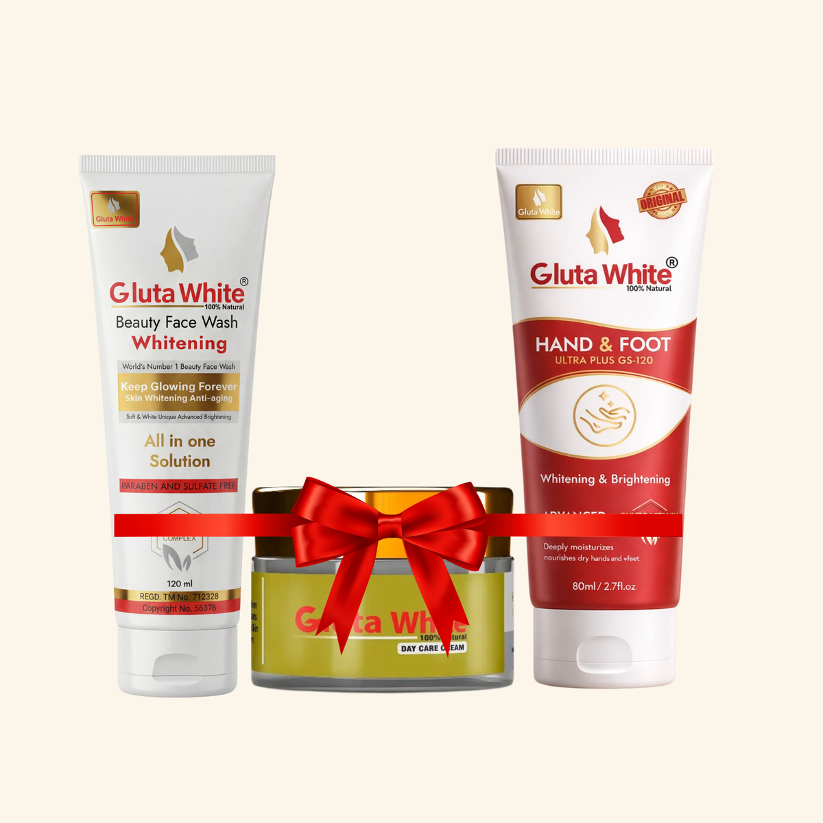 Gluta White® Day Cream + Face Wash + Hand & Foot Cream