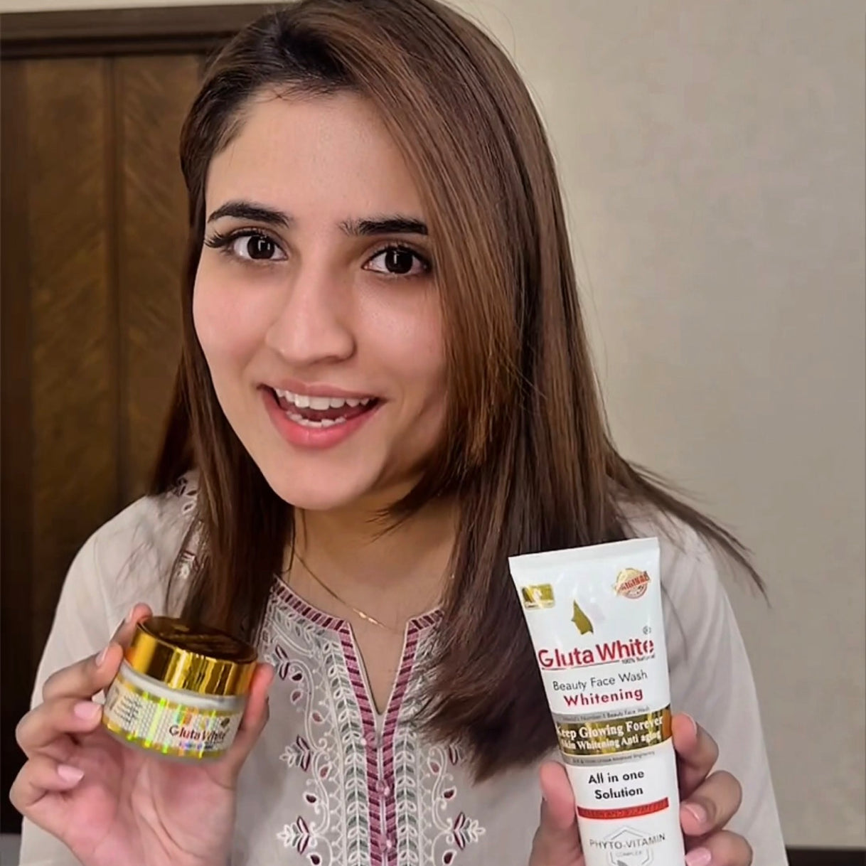 Gluta White® Night Cream And Face Wash