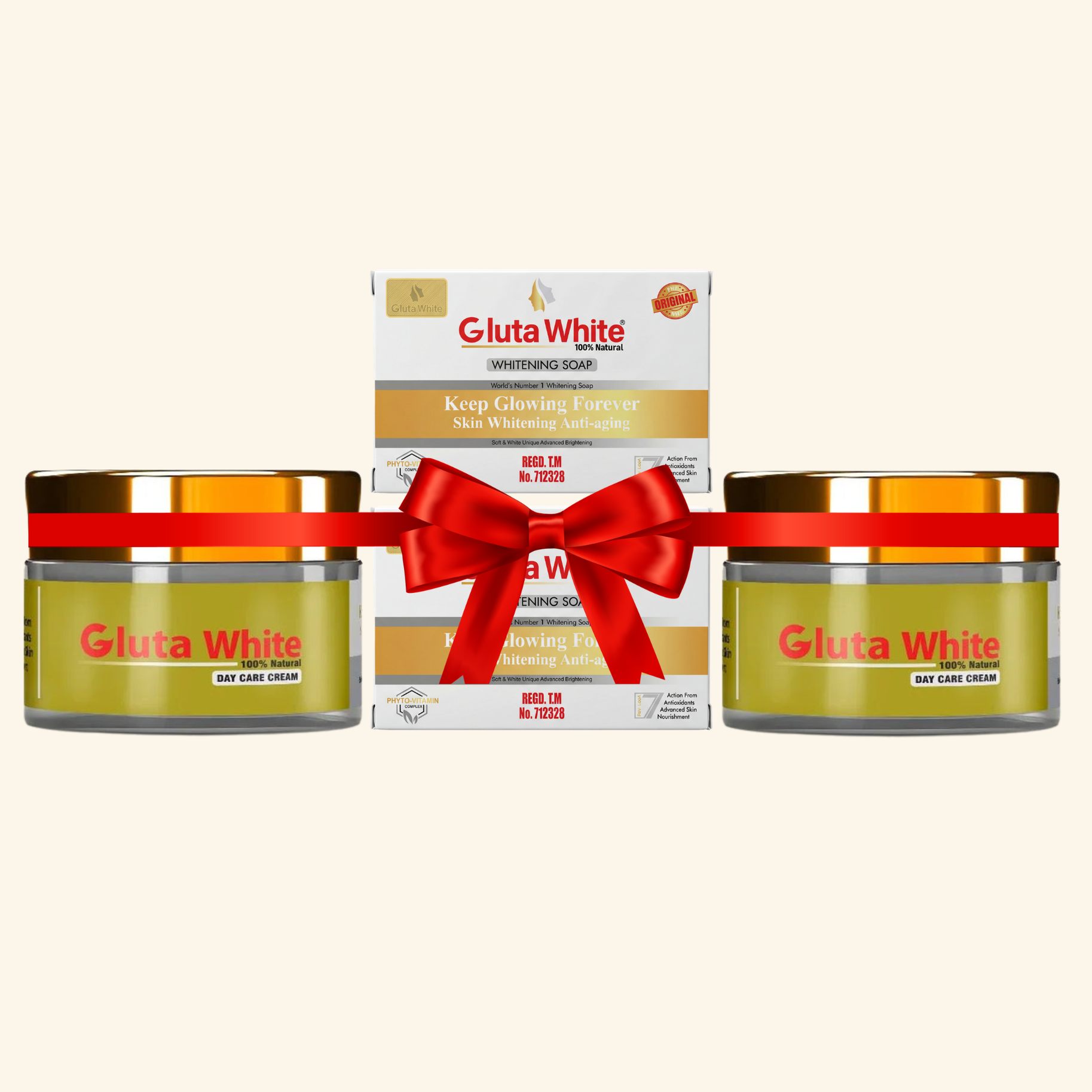 Gluta White day Cream Pack Of 2 + Whitening Soap Pack Of 2