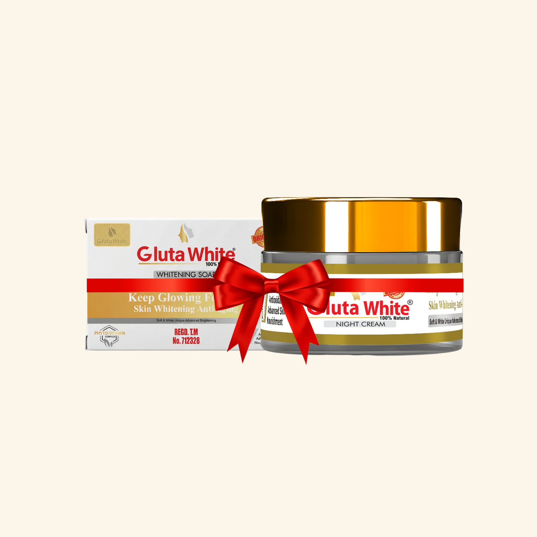 Gluta White Night Cream + Whitening Soap